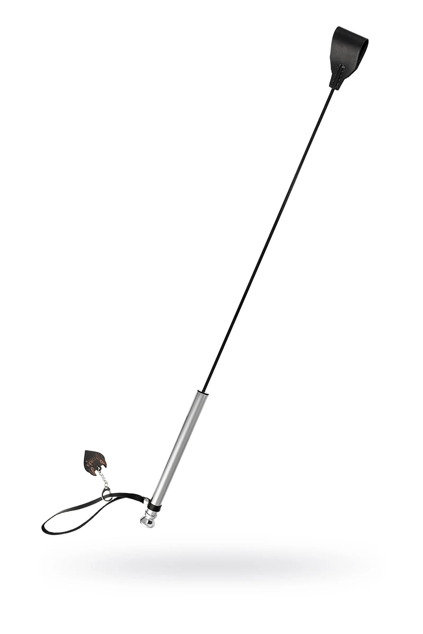 Стек с металлической рукоятью, модель 2 Pecado BDSM, натуральная кожа, черный