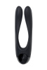 Многофункциональный стимулятор для пар Satisfyer Partner Candy Cane, силикон, чёрный