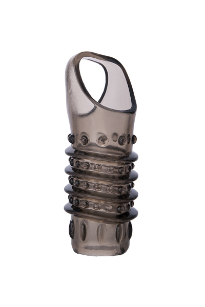 Насадка на пенис TOYFA XLover, черная, 10,5 см, Ø 3,6