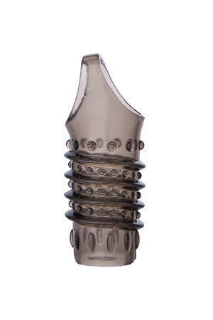 Насадка на пенис TOYFA XLover, черная, 10,5 см, Ø 3,6